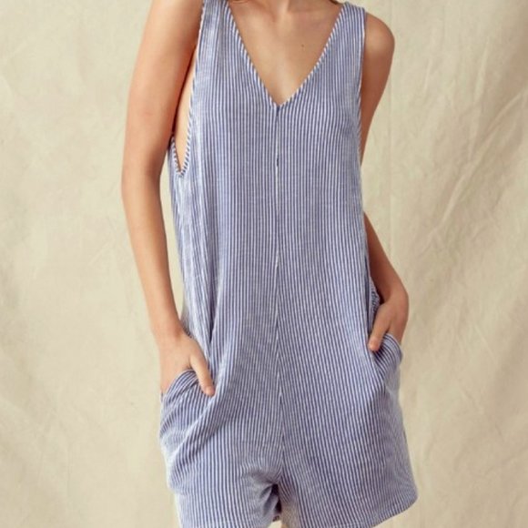 Sleeveless Lounge Romper - Picture 1 of 4